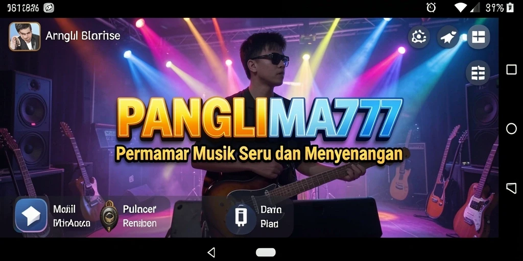 Tampilan gameplay PANGLIMA77 yang menakjubkan menampilkan aksi permainan musik.